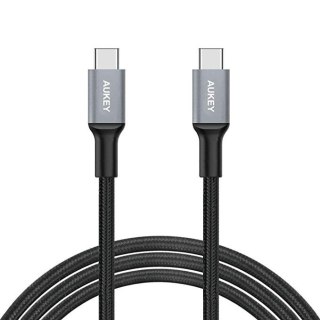 CB-CD6 kabel USB-C - USB-C 2m 60W PD 3A 20V nylonowy oplot czarny