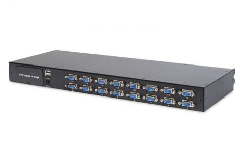 Konsola 19 LCD z touchpad KVM 16 portów 1U komplet kabli (16xDS-19231) klawiatura US