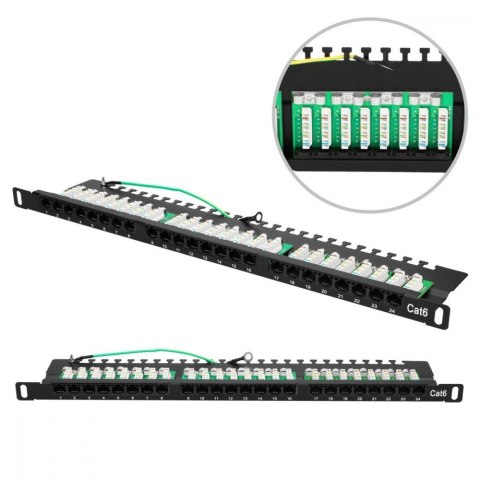 Patchpanel 24 porty 0.5U CAT6 UTP Patchpanel 24 porty 0.5U CAT6 UTP