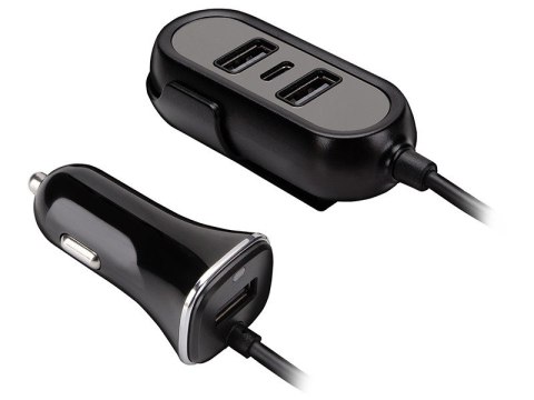 Ładowarka samochodowa 12-24V Multicharge 3xUSB 7,2A + PD 18W Ładowarka samochodowa 12-24V Multicharge 3xUSB 7,2A + PD 18W