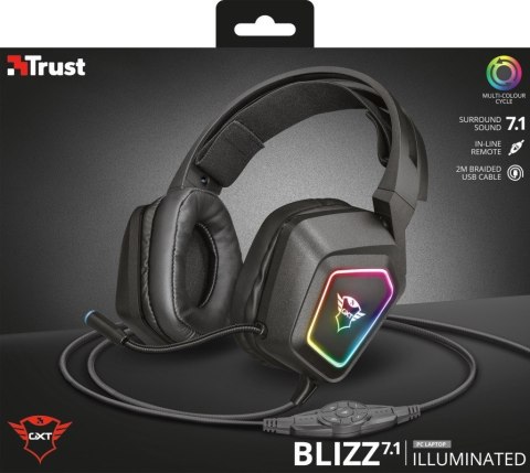 Słuchawki gamingowe GXT450 Blizz RGB 7.1 Surround Słuchawki gamingowe GXT450 Blizz RGB 7.1 Surround