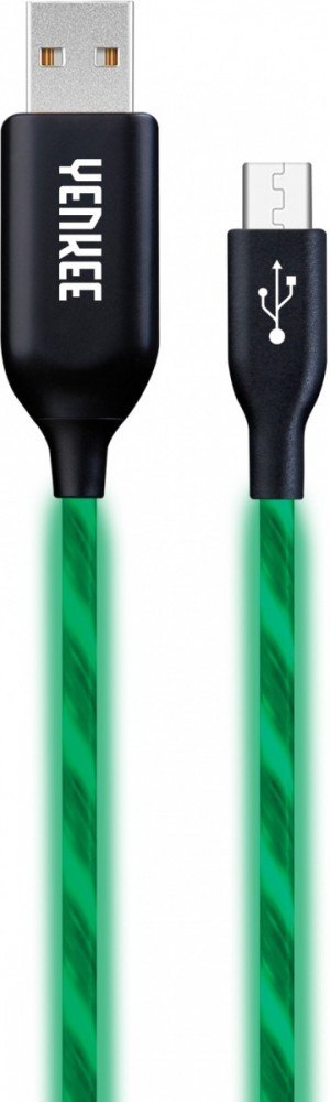 Kabel YCU 231 zielony LED Micro USB LED 2.0 Kabel YCU 231 zielony LED Micro USB LED 2.0