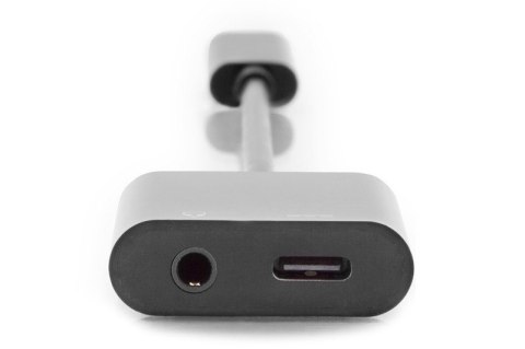 Kabel rozdzielacz USB 3.1 Typ C Gen.2 SuperSpeed+ 10Gbps Mini Jack 3.5mm + Typ USB C 20cm Czarny Kabel rozdzielacz USB 3.1 Typ C Gen.2 SuperSpeed+ 10Gbps Mini Jack 3.5mm + Typ USB C 20cm Czarny
