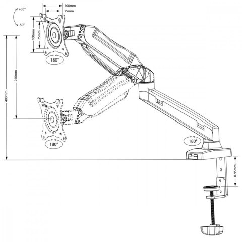 Uchwyt na monitor 13-27 8kg MC-860