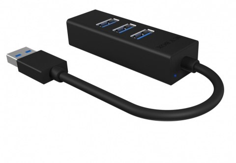 Hub IB-HUB1419-U3 USB 3.0 na 4-Port Type-A, Aluminium, czarny, Kabel 15cm Hub IB-HUB1419-U3 USB 3.0 na 4-Port Type-A, Aluminium, czarny, Kabel 15cm