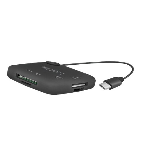 Hub USB 2.0, 3 porty z czytnikiem kart OTG, USB Typ-C Hub USB 2.0, 3 porty z czytnikiem kart OTG, USB Typ-C