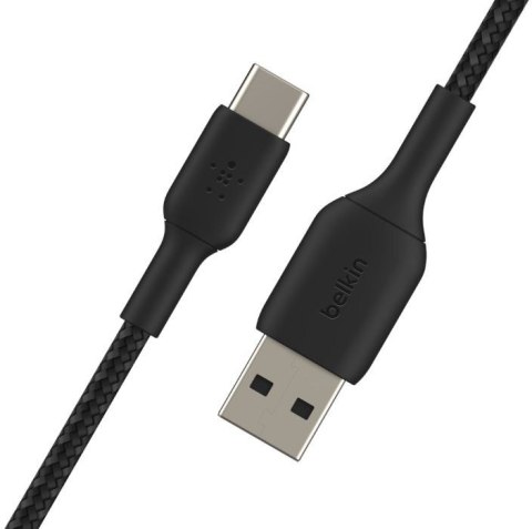 Kabel Braided USB-C USB-A 15cm czarny Kabel Braided USB-C USB-A 15cm czarny