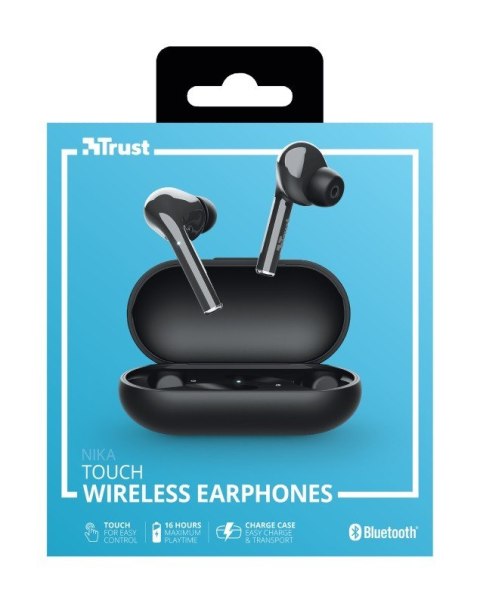 Słuchawki bezprzewodowe NIKA Touch Bluetooth czarne Słuchawki bezprzewodowe NIKA Touch Bluetooth czarne