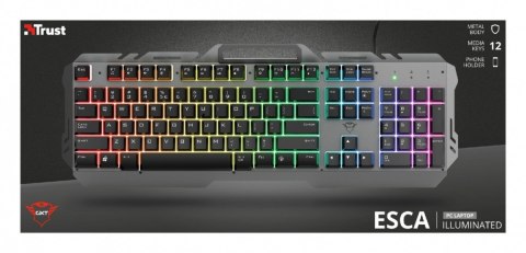 Klawiatura gamingowa przewodowa GXT 853 Esca Klawiatura gamingowa przewodowa GXT 853 Esca