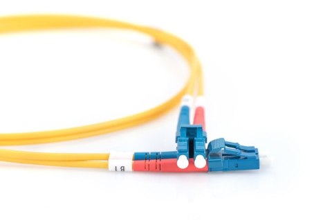 Patchcord FO Singlemode 09/125 OS2 LC-LC duplex 10m Żółty