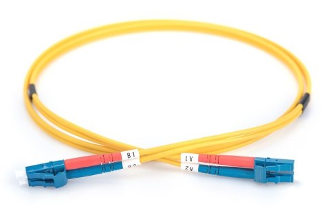 Patchcord FO Singlemode 09/125 OS2 LC-LC duplex 10m Żółty
