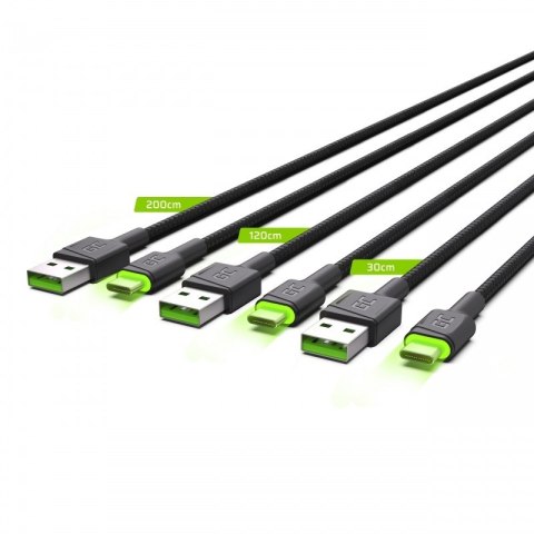 Kabel 3x GC Ray USB - USB-C 30/120/200 cm, LED Kabel 3x GC Ray USB - USB-C 30/120/200 cm, LED