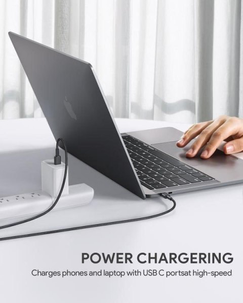 CB-CC1 OEM kabel USB-C - USB-C 1m 60W PD 3A 20V nylonowy oplot czarny CB-CC1 OEM kabel USB-C - USB-C 1m 60W PD 3A 20V nylonowy oplot czarny