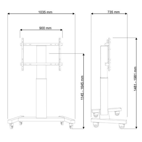 Stojak mobilny PLASMA-M2250 BLACK