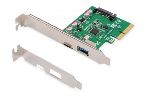 Karta rozszerzeń (Kontroler) USB 3.1 PCI Express USB A/ Typ C 3.1 Gen.2 10Gbps Chipset: ASM1142