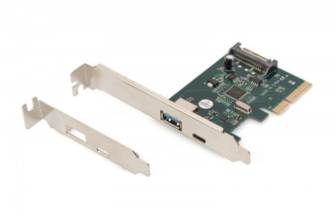 Karta rozszerzeń (Kontroler) USB 3.1 PCI Express USB A/ Typ C 3.1 Gen.2 10Gbps Chipset: ASM1142