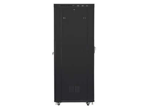 Szafa instalacyjna rack stojąca 19 42U 600x1000 czarna, drzwi szklane lcd (flat pack) Szafa instalacyjna rack stojąca 19 42U 600x1000 czarna, drzwi szklane lcd (flat pack)