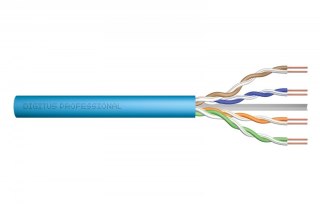 Kabel teleinformatyczny instalacyjny kat.6A, U/UTP, Dca, AWG 23/1, LSOH, 50m, niebieski