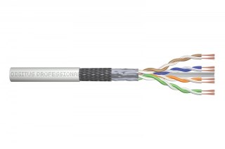 Kabel teleinformatyczny patchcordowy kat.6, SF/UTP, linka, AWG 26/7, LSOH, 305m, szary, karton