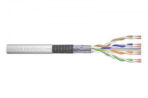 Kabel teleinformatyczny patchcordowy kat.6, SF/UTP, linka, AWG 26/7, LSOH, 305m, szary, karton