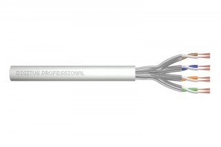 Kabel teleinformatyczny patchcordowy kat.6A, U/FTP, linka, AWG 27/7, LSOH, 305m, szary, karton