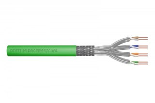 Kabel teleinformatyczny instalacyjny kat.8.2, S/FTP, Dca, AWG 22/1, LSOH, 50m, Zielony