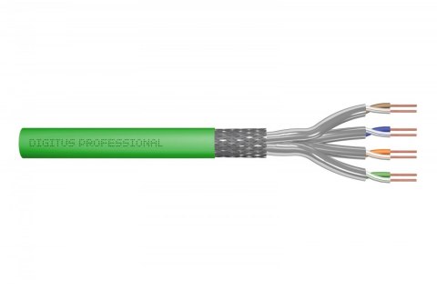 Kabel teleinformatyczny instalacyjny kat.8.2, S/FTP, Dca, AWG 22/1, LSOH, 50m, Zielony