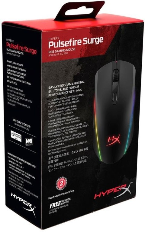 Mysz Pulse fire Surge czarna Mysz Pulse fire Surge czarna