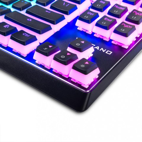 Przewodowa klawiatura mechaniczna RGB PUDDING EDITION czarna Przewodowa klawiatura mechaniczna RGB PUDDING EDITION czarna