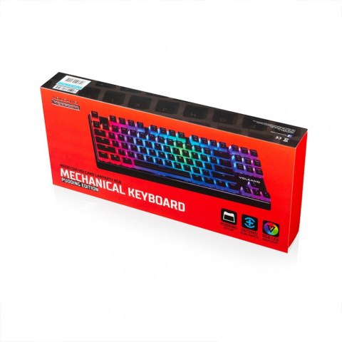 Przewodowa klawiatura mechaniczna RGB PUDDING EDITION czarna Przewodowa klawiatura mechaniczna RGB PUDDING EDITION czarna