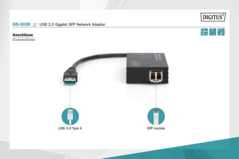 Karta sieciowa przewodowa USB 3.0 A do RJ45 Gigabit SFP Ethernet 1 Gbps Fiber Chipset RTL8153 Karta sieciowa przewodowa USB 3.0 A do RJ45 Gigabit SFP Ethernet 1 Gbps Fiber Chipset RTL8153