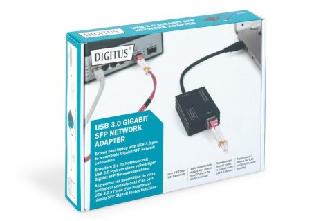 Karta sieciowa przewodowa USB 3.0 A do RJ45 Gigabit SFP Ethernet 1 Gbps Fiber Chipset RTL8153 Karta sieciowa przewodowa USB 3.0 A do RJ45 Gigabit SFP Ethernet 1 Gbps Fiber Chipset RTL8153