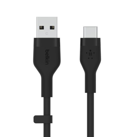 Kabel BoostCharge USB-A do USB-C silikonowy 1m, czarny Kabel BoostCharge USB-A do USB-C silikonowy 1m, czarny