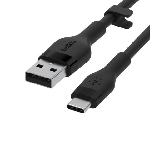 Kabel BoostCharge USB-A do USB-C silikonowy 1m, czarny Kabel BoostCharge USB-A do USB-C silikonowy 1m, czarny