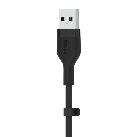 Kabel BoostCharge USB-A do USB-C silikonowy 1m, czarny Kabel BoostCharge USB-A do USB-C silikonowy 1m, czarny