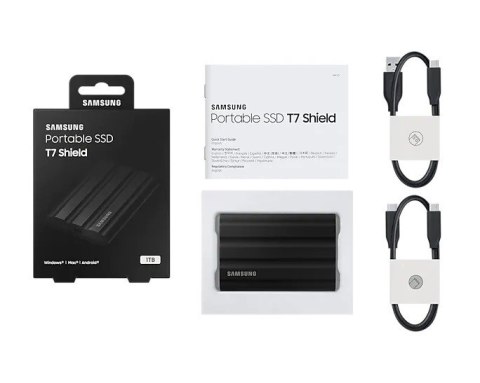 Dysk SSD T7 Shield 1TB USB 3.2, czarny