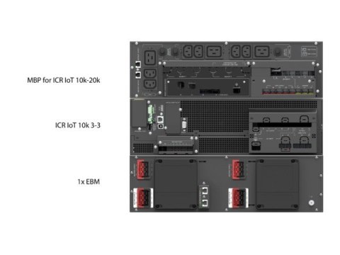 Zasilacz awaryjny Rack VFI 10000 ICR IOT 3/3 On-line 10KVA terminal RJ-45 USB-B RS-232 3/3