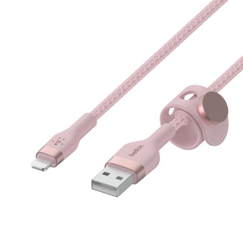 Kabel BoostCharge USB-A do Lightning silikonowy 2m, różowy