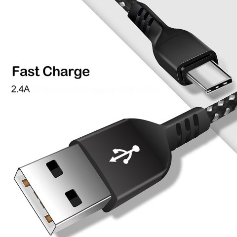 Kabel USB C fast charge 2.4A MCE482 Czarny