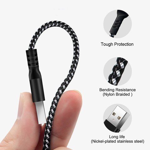 Kabel lightning fast charge 2.4A MCE481 Czarny Kabel lightning fast charge 2.4A MCE481 Czarny