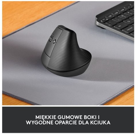 Mysz Lift Grafit dla leworęcznych 910-006474