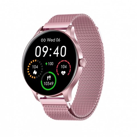 Smartwatch Classy różówy stalowy