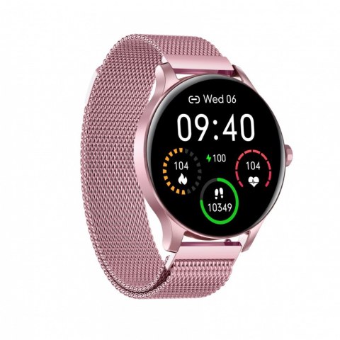 Smartwatch Classy różówy stalowy