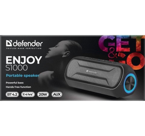 Głośnik Bluetooth ENJOY S1000 czarny LED Głośnik Bluetooth ENJOY S1000 czarny LED