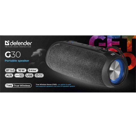Głośnik Bluetooth G30 16W BT/FM/AUX LIGHTS Głośnik Bluetooth G30 16W BT/FM/AUX LIGHTS