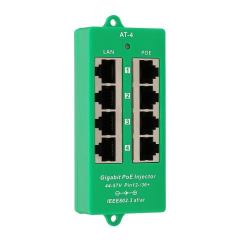 PoE Injector 4 Portowy Gigabit PoE Injector 4 Portowy Gigabit