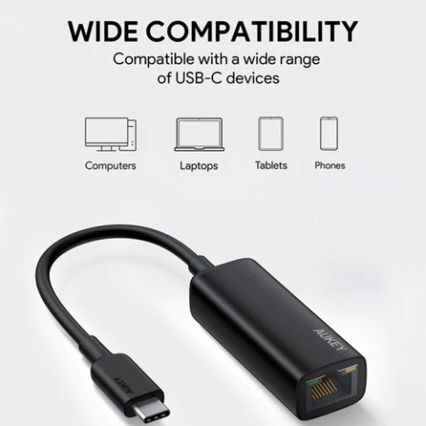 CB-A30 aluminiowa karta sieciowa USB-C Gigabit 10/100/1000 Mbps RJ45 | 1 Gb/s | USB 3.0 Typ C | diody LED CB-A30 aluminiowa karta sieciowa USB-C Gigabit 10/100/1000 Mbps RJ45 | 1 Gb/s | USB 3.0 Typ C | diody LED