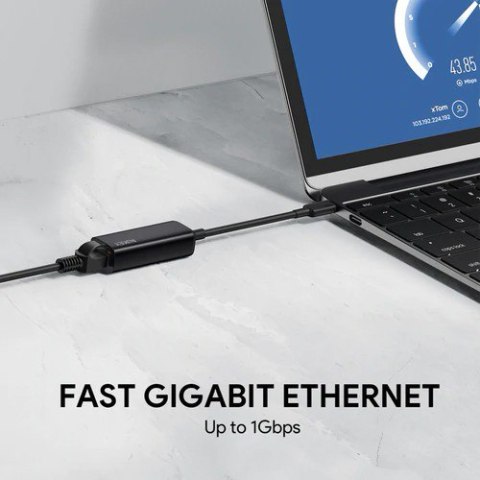 CB-A30 aluminiowa karta sieciowa USB-C Gigabit 10/100/1000 Mbps RJ45 | 1 Gb/s | USB 3.0 Typ C | diody LED CB-A30 aluminiowa karta sieciowa USB-C Gigabit 10/100/1000 Mbps RJ45 | 1 Gb/s | USB 3.0 Typ C | diody LED