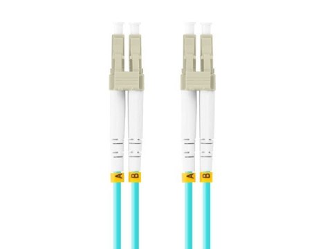 Patchcord światłowodowy Mm Lc/Upc-Lc/Upc Duplex 3.0mm 2m Aqua