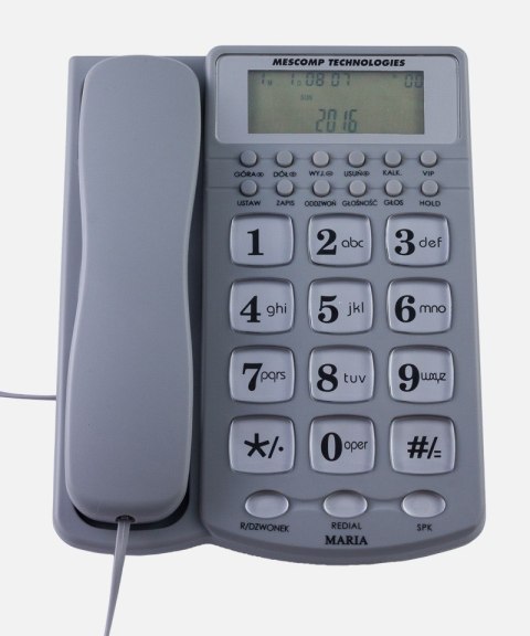 Telefon stacjonarny Mescomp MT 512 Maria Szary Telefon stacjonarny Mescomp MT 512 Maria Szary